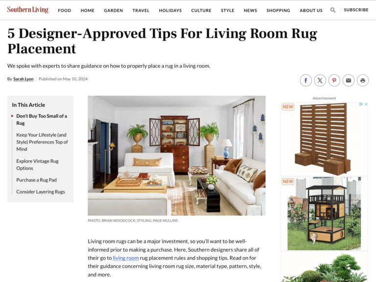 Tracey Wooster Design 5 Designer-Approved Tips For Living Room Rug Placement